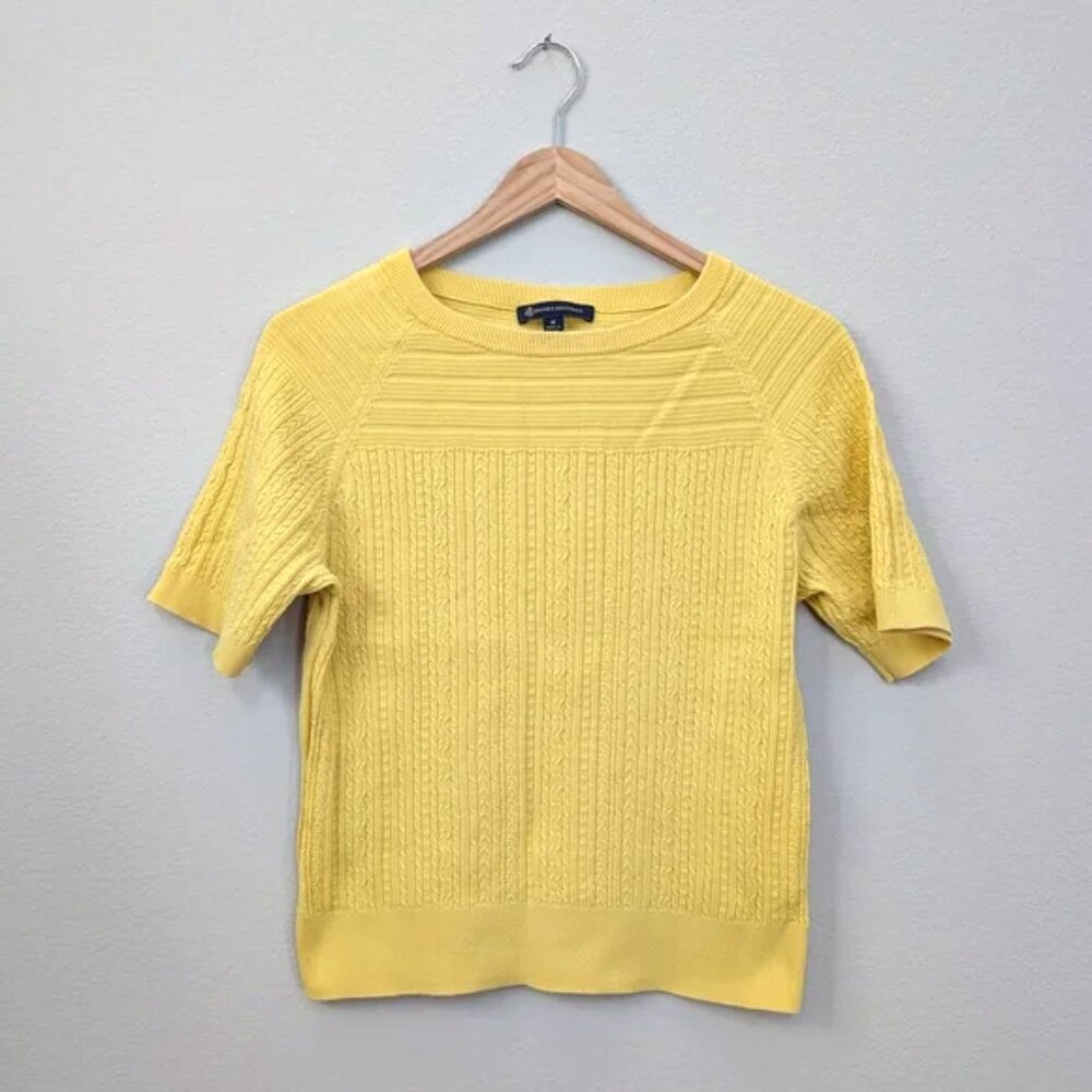 Brooks Brothers Sweater 100% Cotton Yellow Size M